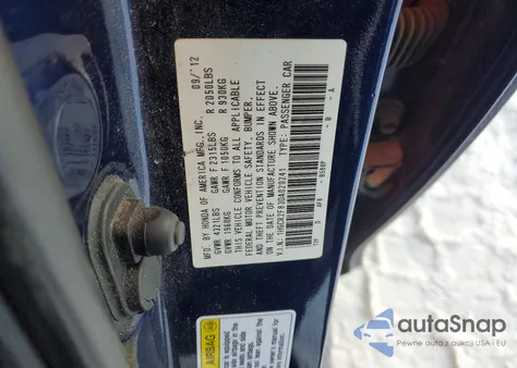 2013 Honda Accord Exl from USA, damaged, VIN 1HGCR2F83DA020241